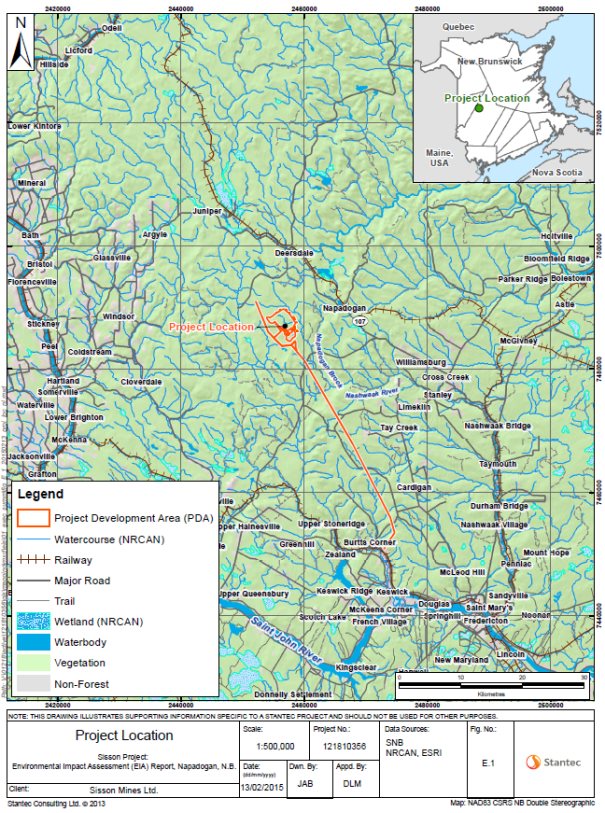 Figure 1.1: Sisson Project Location