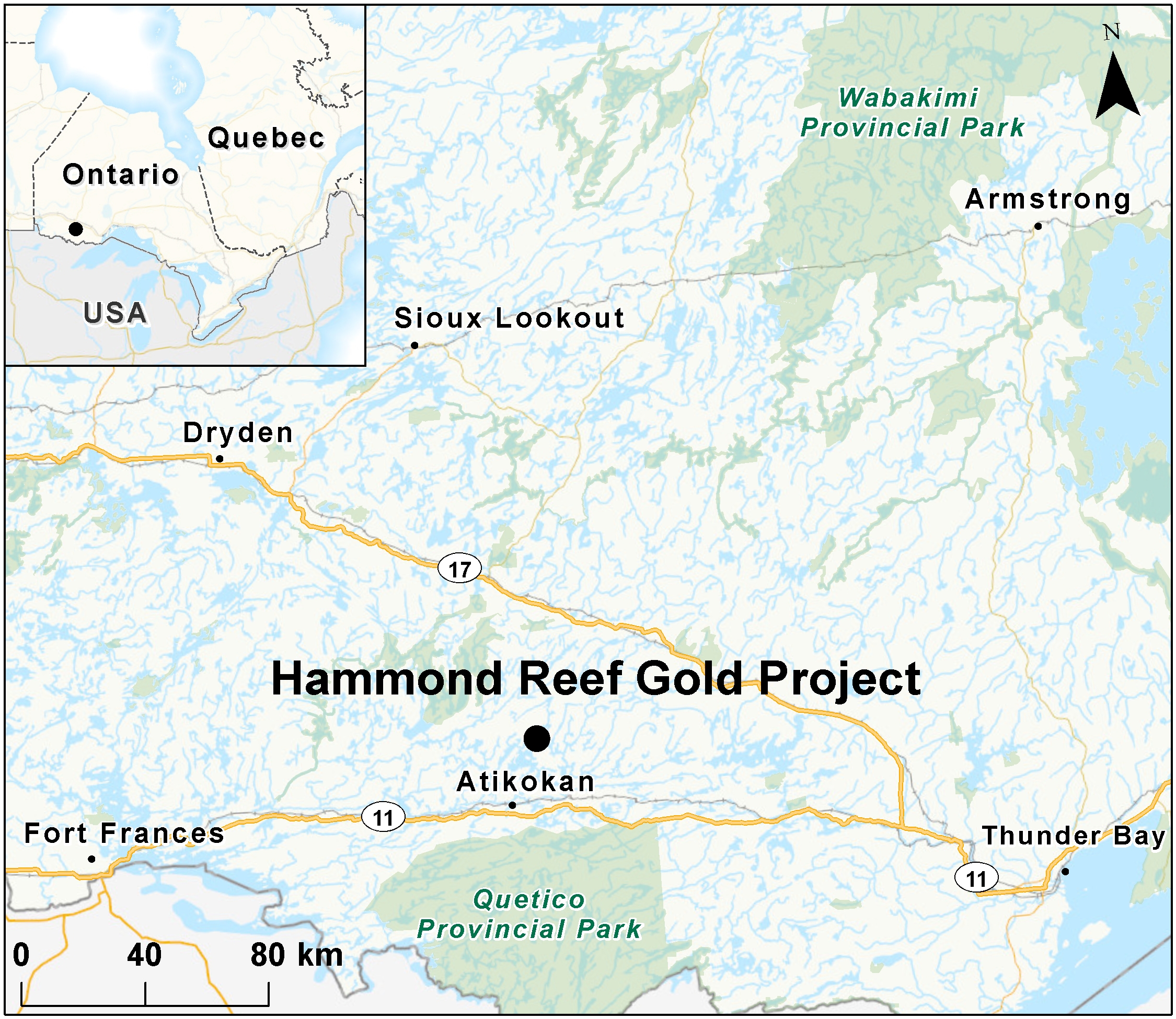 Map depicting the location of the project, as described in the current document.