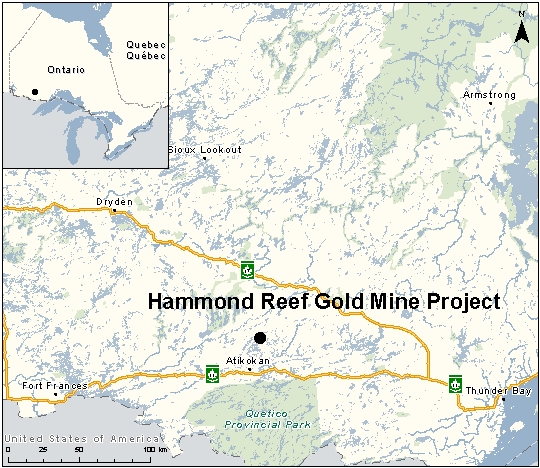 Map depicting the location of the project, as described in the current document.