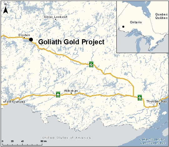 Map depicting the location of the project, as described in the current document.