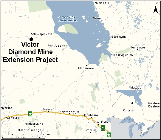 Map depicting the location of the project, as described in the current document.