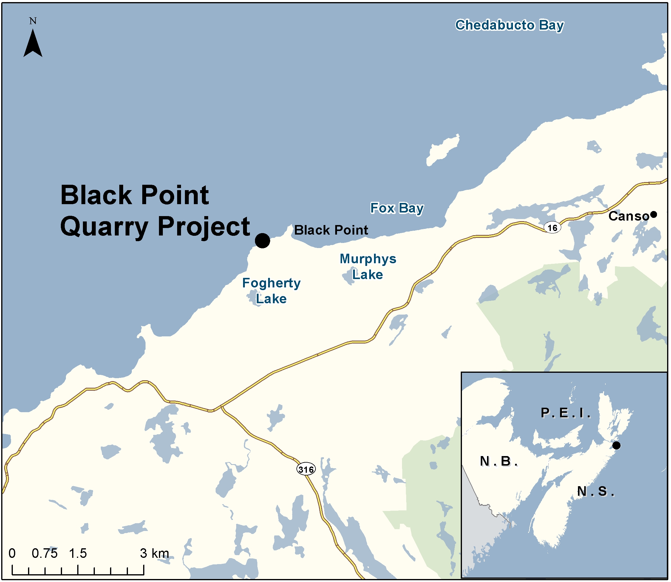 Map depicting the location of the project, as described in the current document.