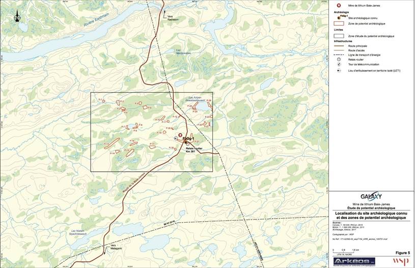 Figure 15: Location of the Known Archaeological Site and Areas of Archaeological Potentia