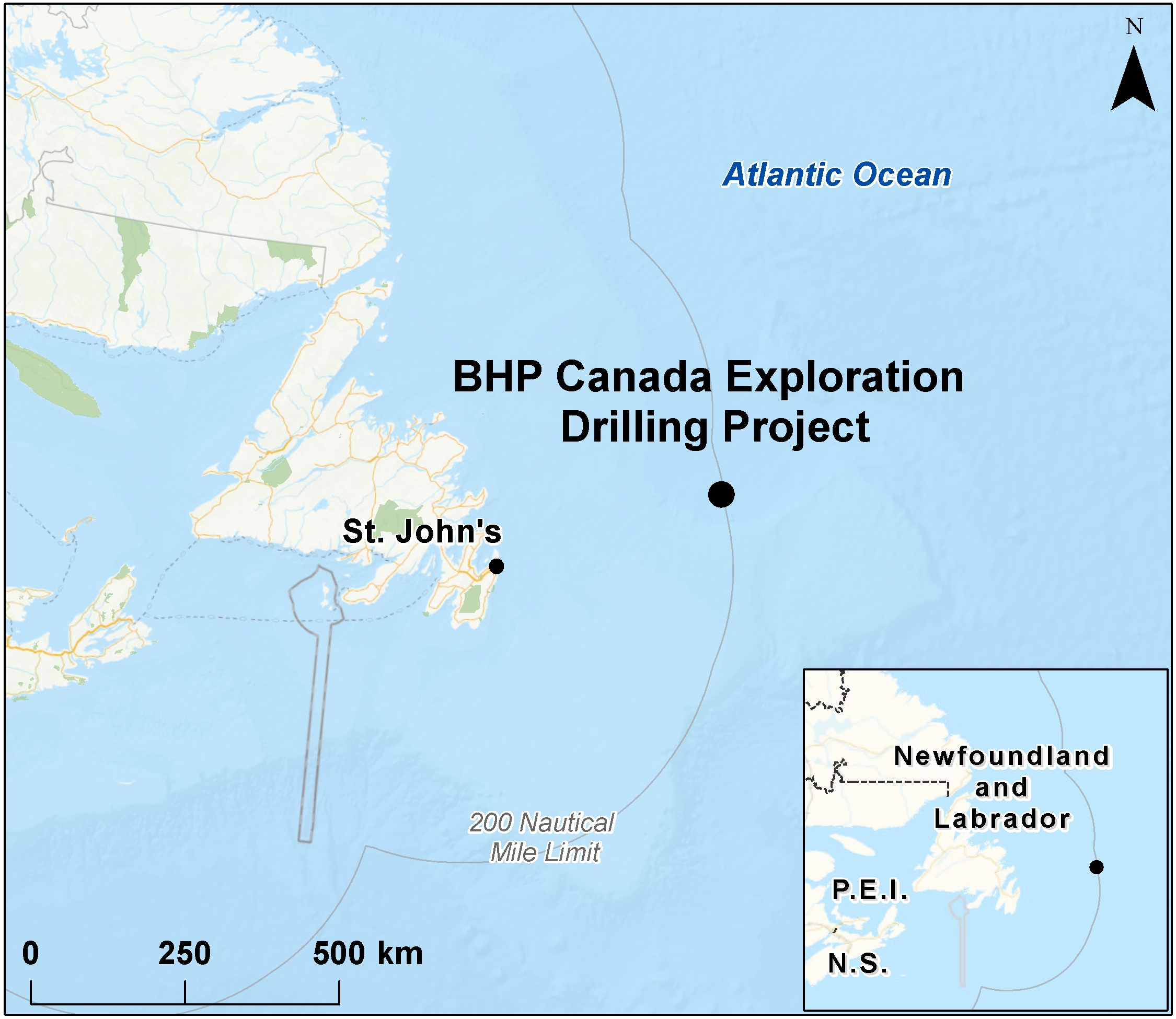 Map depicting the location of the project, as described in the current document.