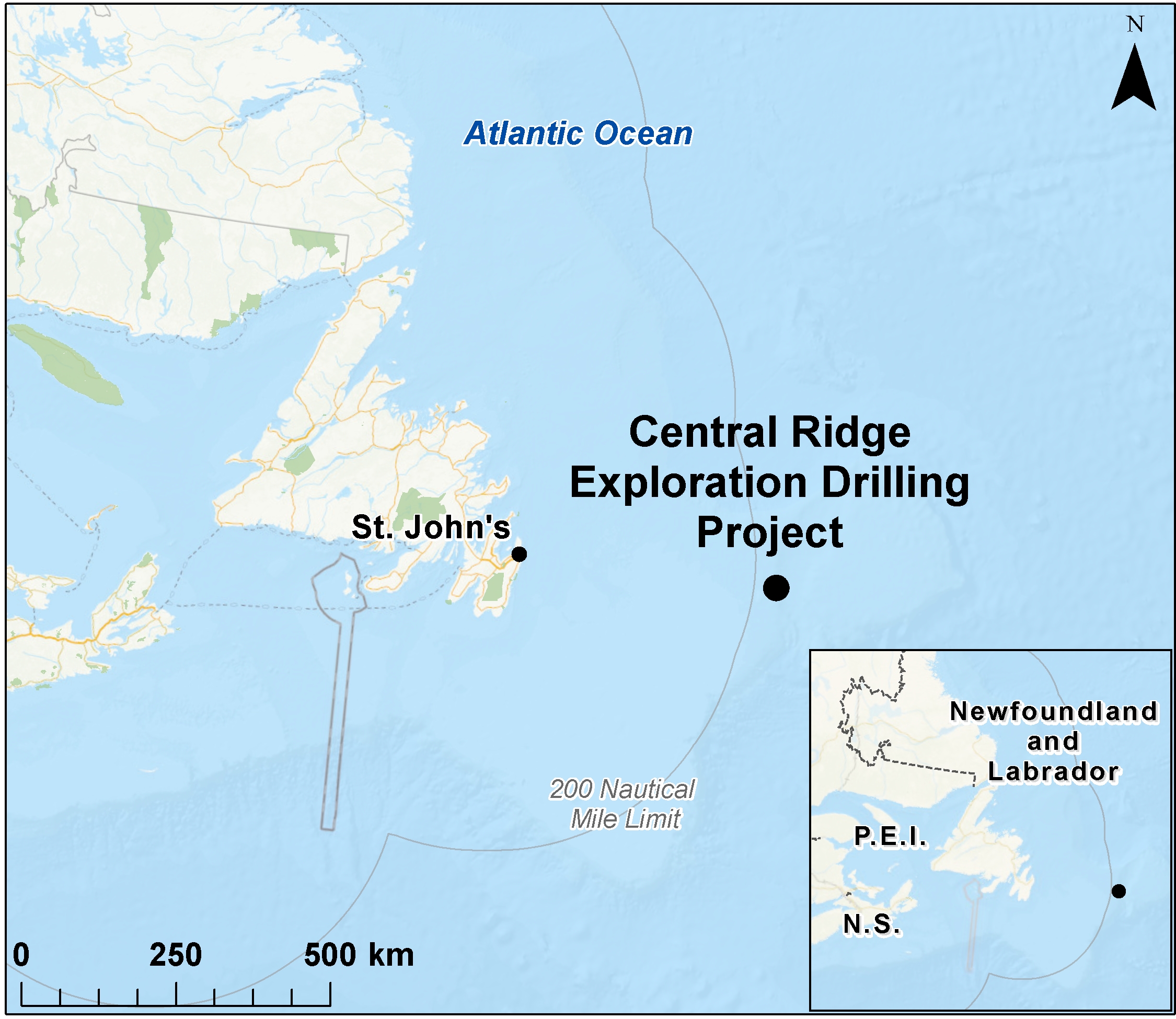 Map depicting the location of the project, as described in the current document.