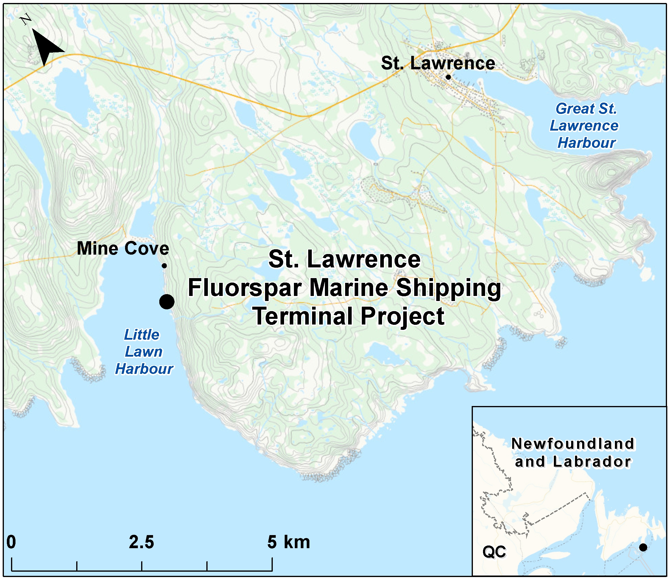 Map depicting the location of the project, as described in the current document.